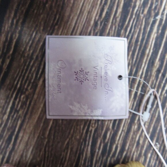 Believe in Vintage Porcelain Doll Head &amp; Ball with Tassel Christmas Ornament - Picture 6 of 7